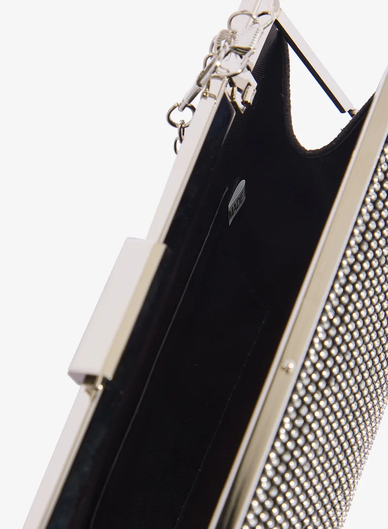 Ella Limited Edition Black Rhinestone Embellished Clutch for Women | Best Price UAE